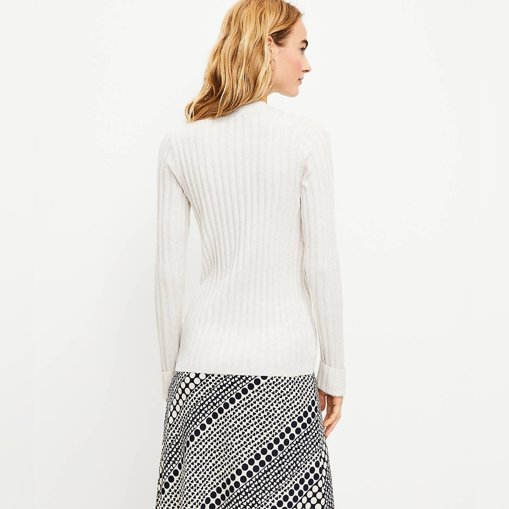 Loft Cuffed Ribbed Sweater - Picture 3 of 4